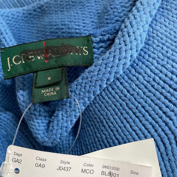 New J Crew Women's Roiineck Sweater Size S Small Blue - Picture 7 of 9